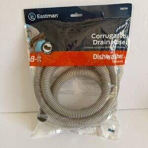 0788156‎ Eastman Dishwasher 8' Drain Hose Fits. 5/8 7/8 or 1" Outlet